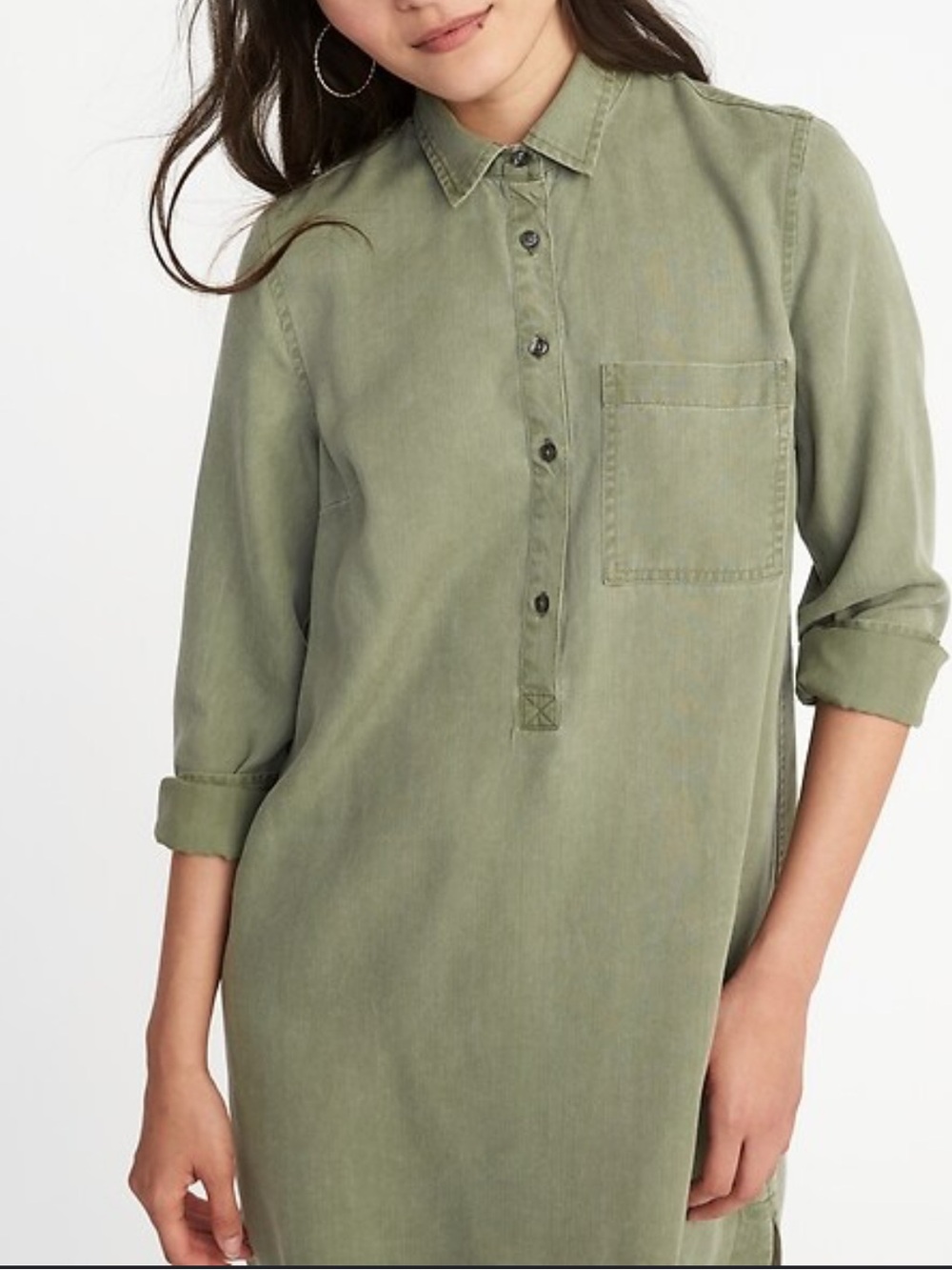 Old Navy Women's Relaxed-Fit Popover Shirt Dress Size XXL NWT